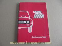 Fiat 124 sport coupe' user manual