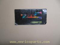 Operation and maintenance manual RENAULT 20