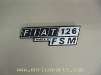 FIAT 126 FSM BACK LETTERING 